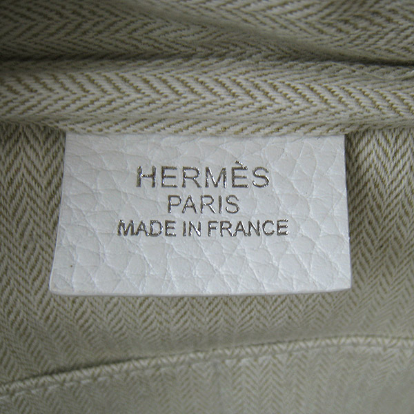 Best Replica Hermes Victoria Cowskin Leather Bags 2010 White H2802 - Click Image to Close